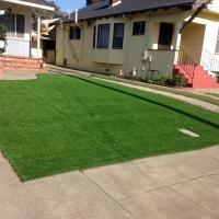 Plastic Grass Los Altos, California Backyard Deck Ideas, Front Yard Design