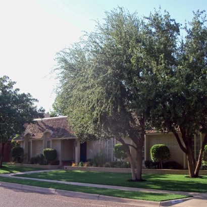 Faux Grass Woodland, California Paver Patio, Front Yard Landscape Ideas