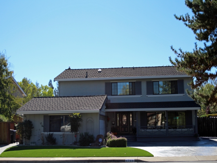 Fake Turf Ladera, California Paver Patio, Front Yard Design