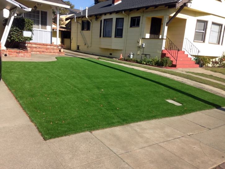 Plastic Grass Los Altos, California Backyard Deck Ideas, Front Yard Design